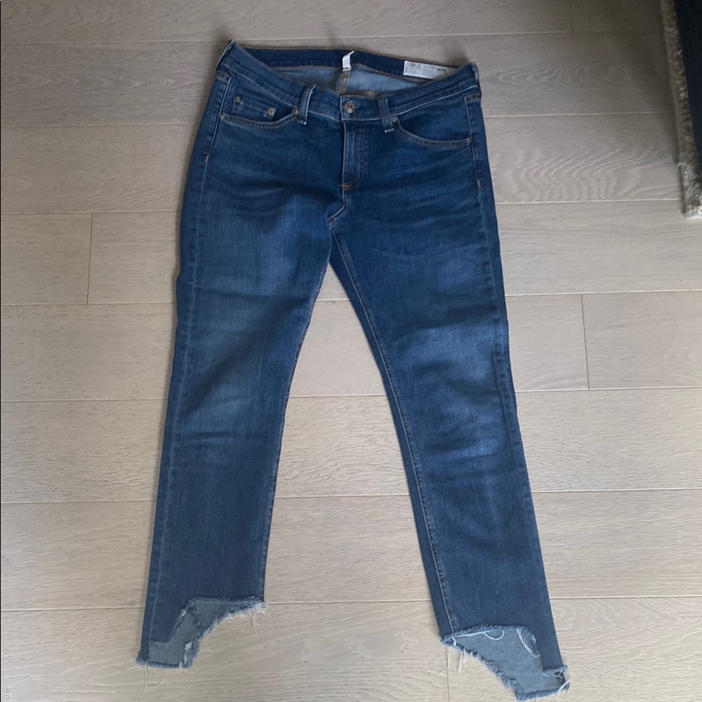 rag & bone Dark Blue Ankle length Capri Jeans